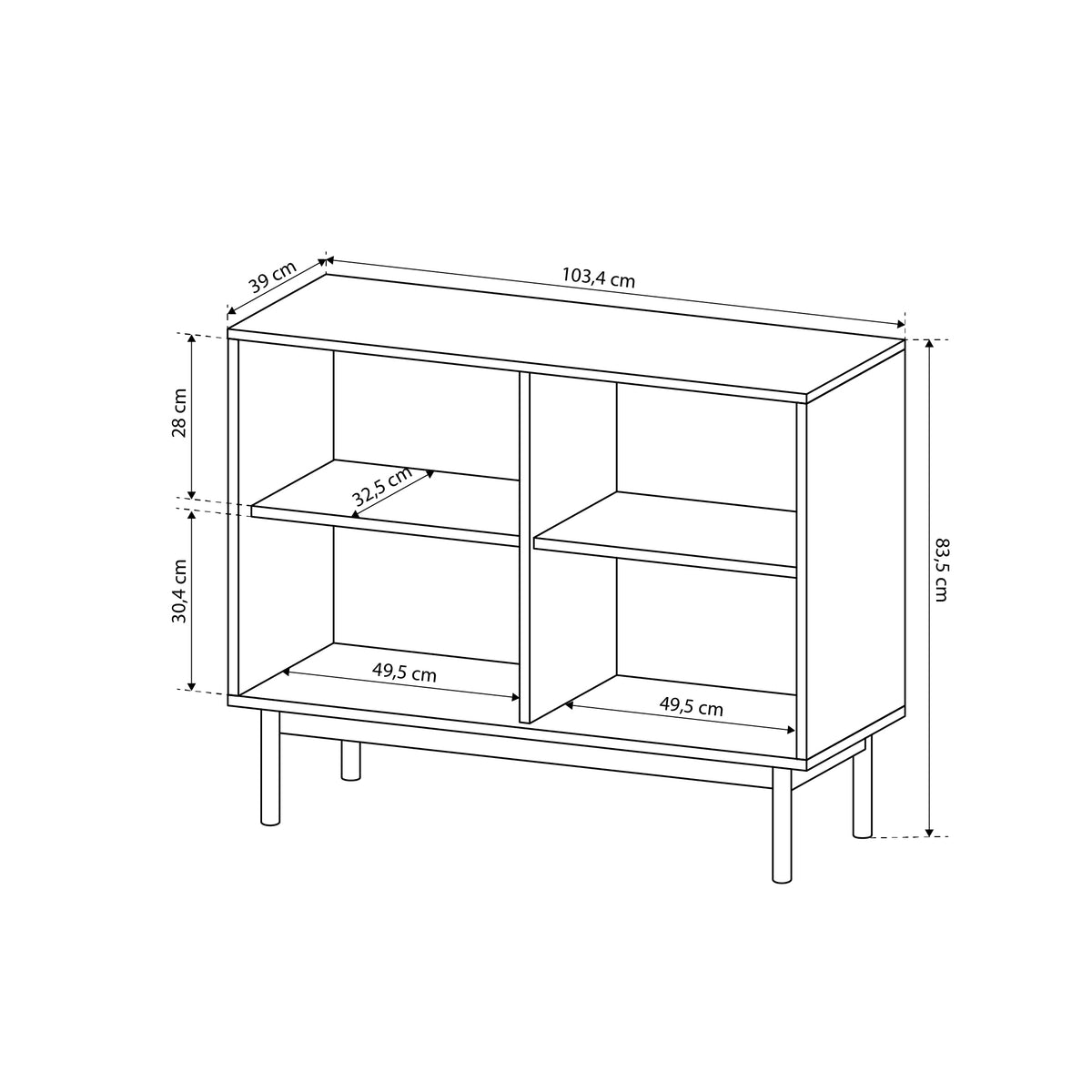 Sabi-kommode 104x84 i japandi-stil – billede 9
