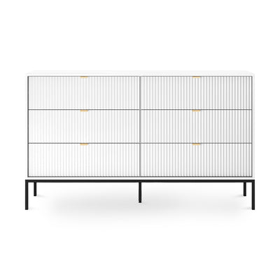 Kommode med skuffer, 154 x 91, i glamour-stil | Roza
