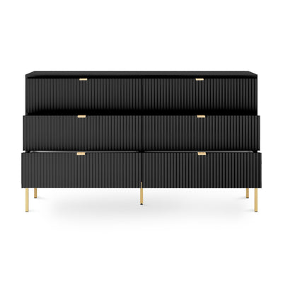 Komoda z szufladami 154x91 w stylu glamour | Roza