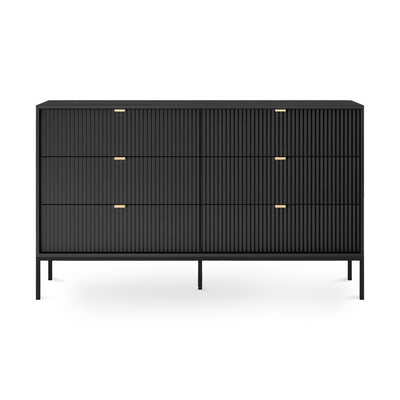 Komoda z szufladami 154x91 w stylu glamour | Roza
