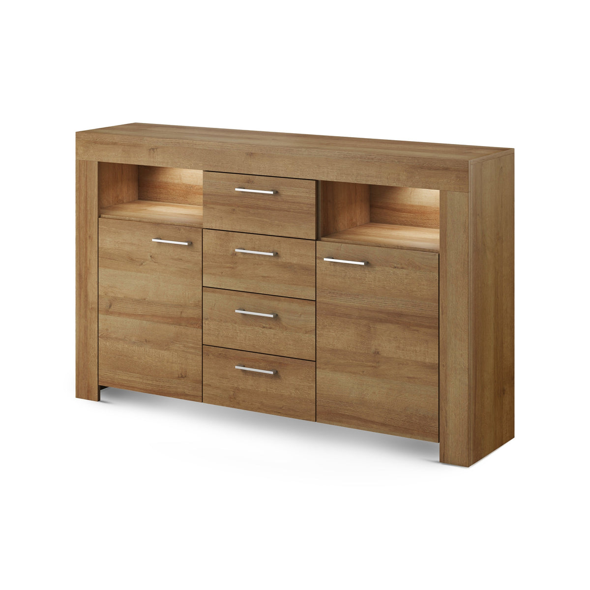 Gorky-kommode til opbevaring, 155x96, med LED i skandinavisk stil – hovedbillede | Pillovely