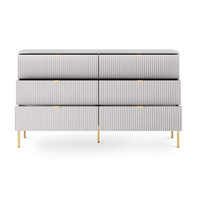 Komoda z szufladami 154x91 w stylu glamour | Roza