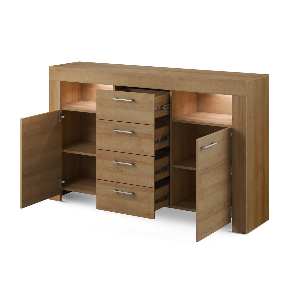 Gorky-kommode til opbevaring, 155x96, med LED i skandinavisk stil – billede 3