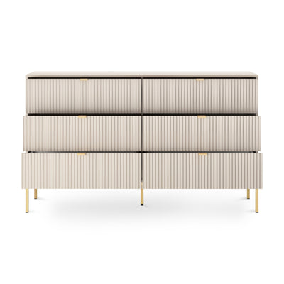 Kommode med skuffer, 154 x 91, i glamour-stil | Roza