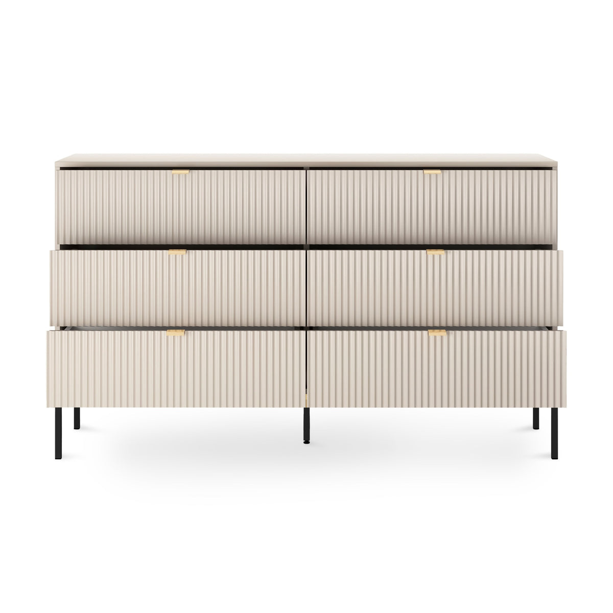 Kommode med skuffer, 154 x 91, i glamour-stil | Roza