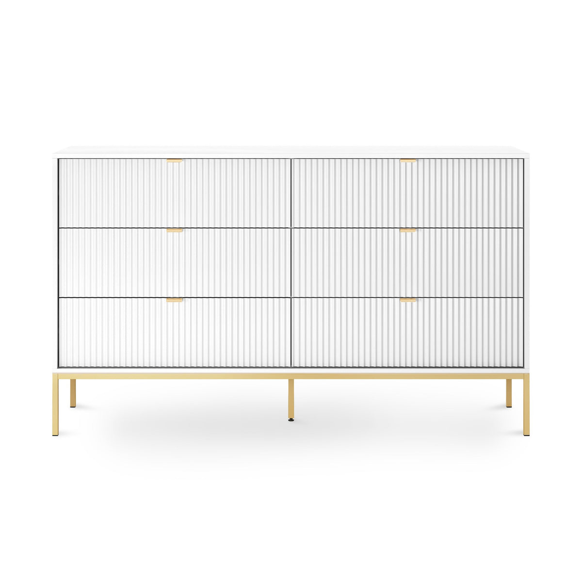 Kommode med skuffer, 154 x 91, i glamour-stil | Roza