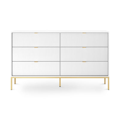 Kommode med skuffer, 154 x 91, i glamour-stil | Roza