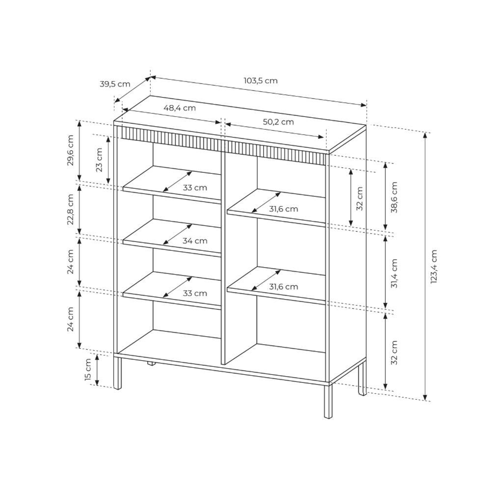 Senra-kommode med 3 låger, 104 x 123, i japandi-stil – billede 6