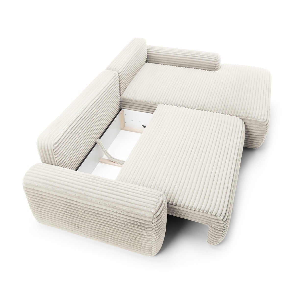 Dori-hjørnesofa med sovefunktion, 125x200, med opbevaringsrum i moderne stil – billede 5
