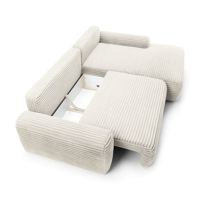 Dori-hjørnesofa med sovefunktion, 125x200, med opbevaringsrum i moderne stil – billede 5