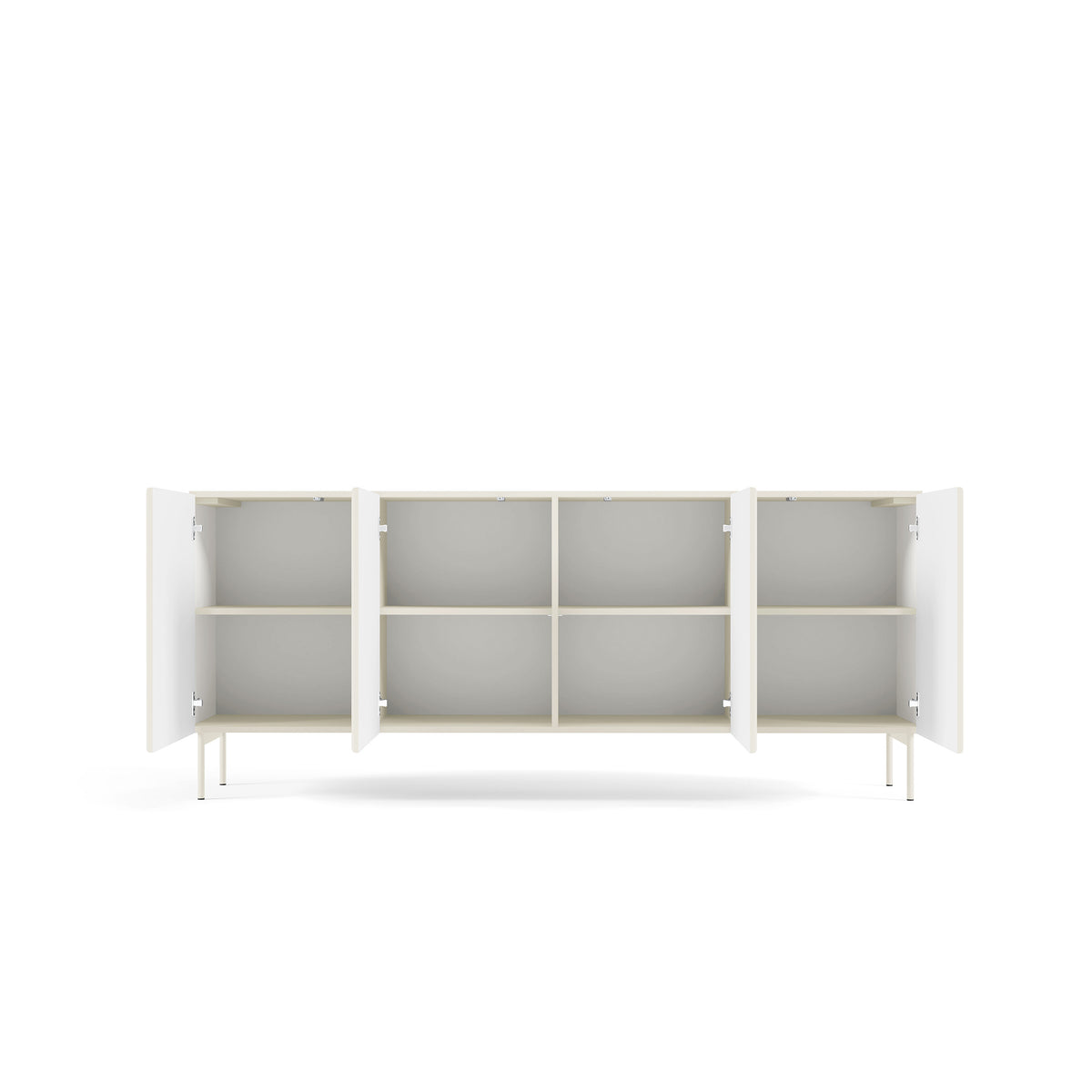 MuzZI-kommode med låger, 195 x 81, i moderne stil – med åbne fronter