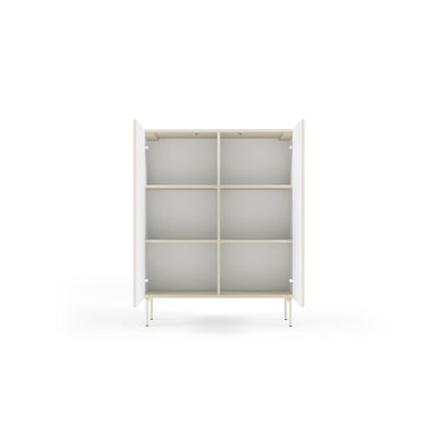MuzZI høj kommode med låger, 99x123, i moderne stil – med åbne fronter