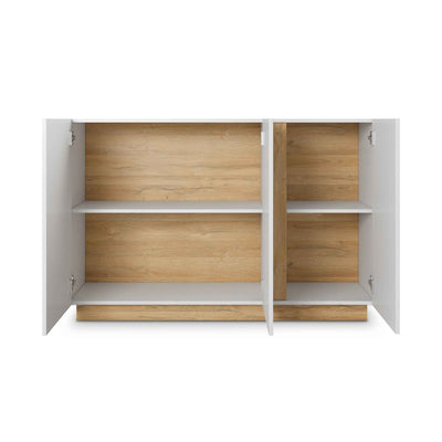 Armelia-kommode med låger, 138 x 91, i moderne stil – med åbne fronter