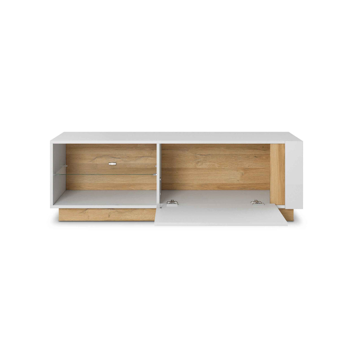 Armelia TV-bord 138x46 i glamour-stil – med åbne fronter
