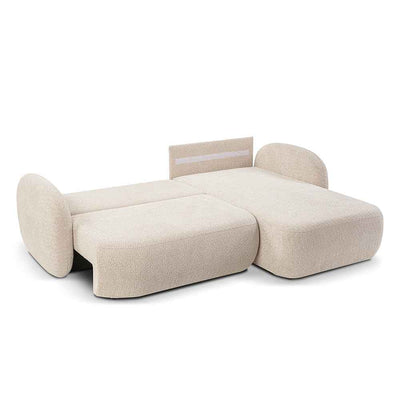 Olemo 4-personers hjørnesofa med sovefunktion i minimalistisk stil, Abriamo-stof – billede 6
