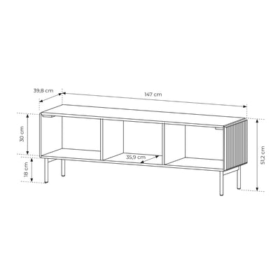 MuzZI TV-bord 147x51 i moderne stil – billede 6