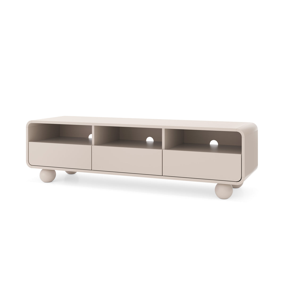 Ballo TV-bord til fjernsyn, 160x44, i japandi-stil – set fra en vinkel | Pillovely