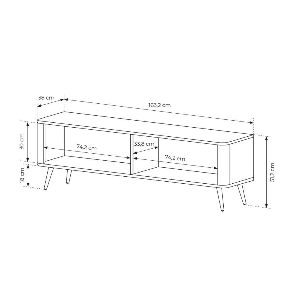 Laanti TV-bord 163x51 i moderne stil – billede 6