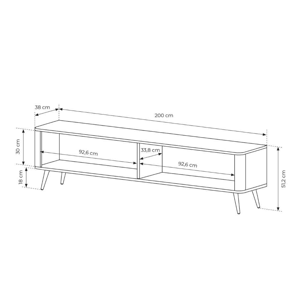 Laanti TV-bord 200x51 i moderne stil – billede 6