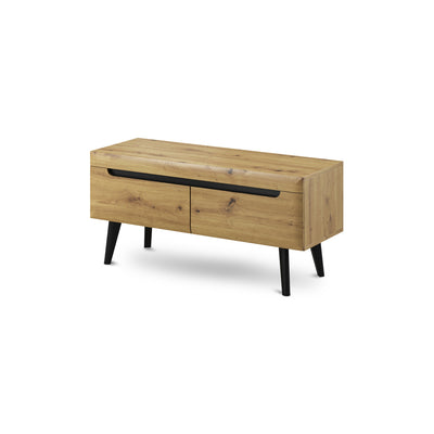 TV-bord til tv-apparat, 107 x 50, i skandinavisk stil | Trava Artisan-eg