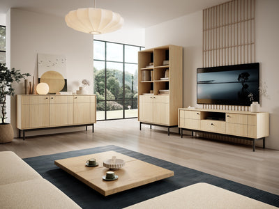 Sabi-vitrineskab 104 x 185 cm i japandi-stil – billede 10