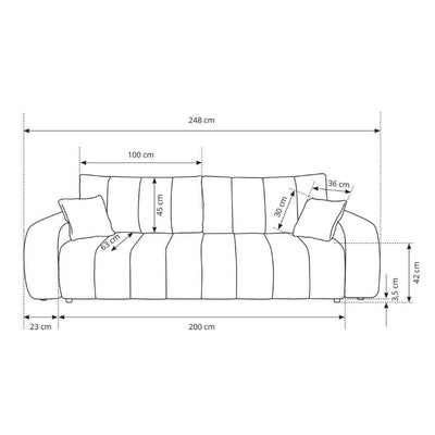Baloa 3-personers sovesofa, 144x200, i skandinavisk stil – billede 11