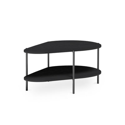 EKLIPSO sofabord 90x45 med organiske former i moderne stil – farve: Sort | Pillovely