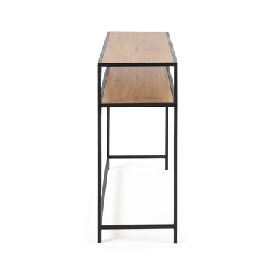 Skeleto-konsolbord 120x79, vild eg, set fra siden – smalt konsolbord med en dybde på 35 cm