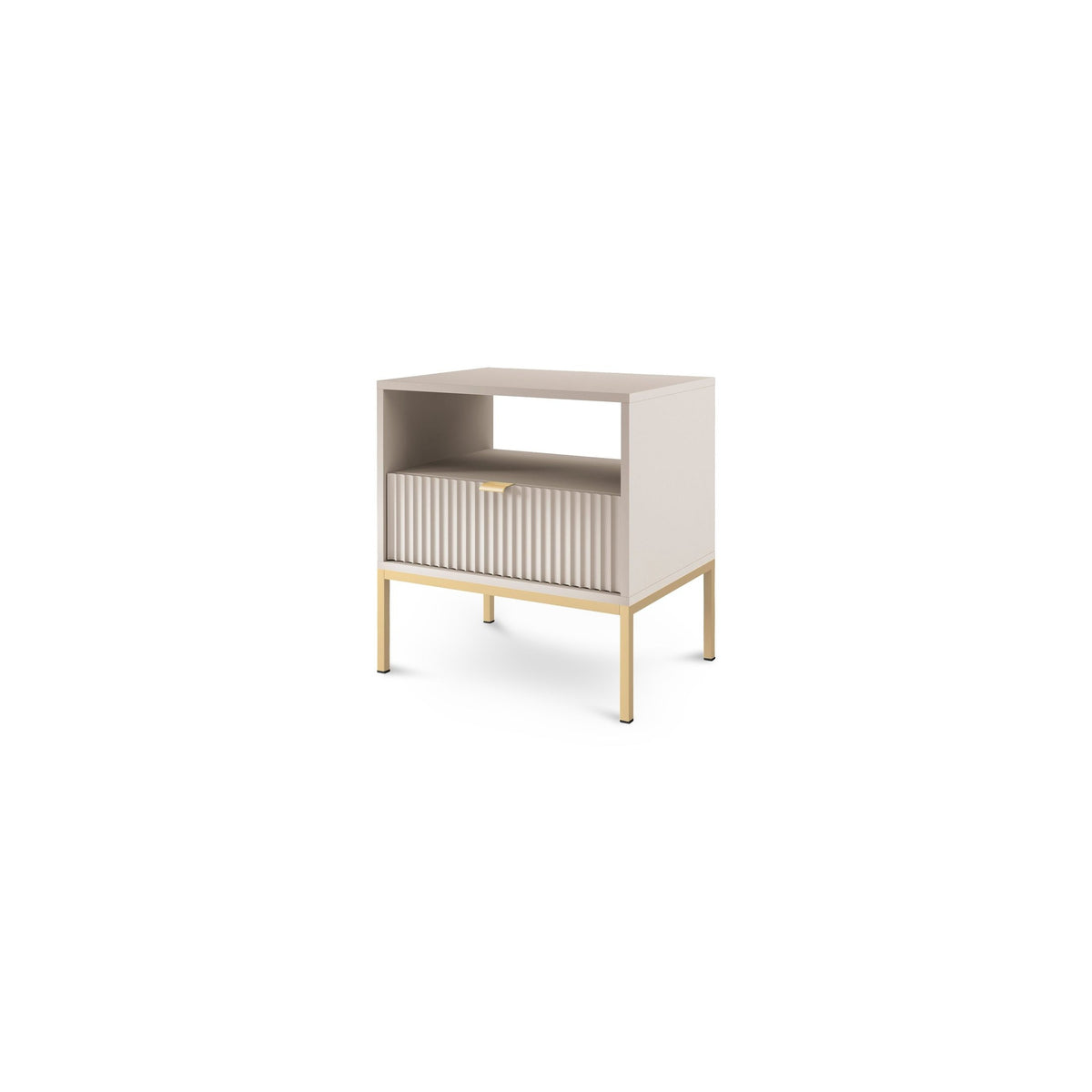 Natbord med skuffe, 54 x 56 cm, i glamour-stil | Roza Kasmir Guld