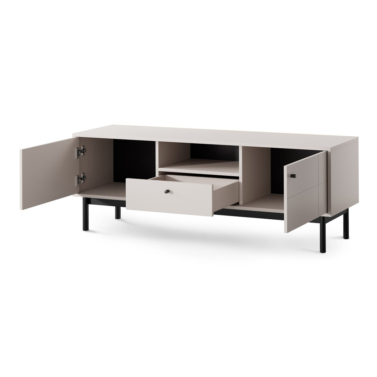 Szafka RTV Sabi 154x57 w stylu minimalistycznym – zdjęcie 5