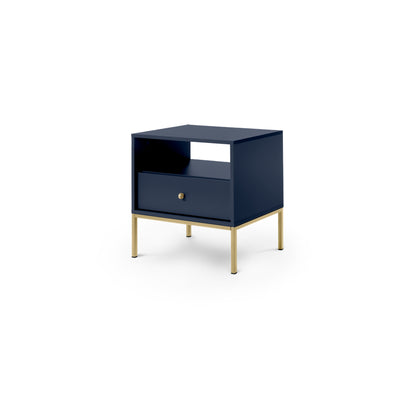 Natbord med skuffe, 54 x 57 cm, i moderne klassisk stil | Kviat Granat Guld