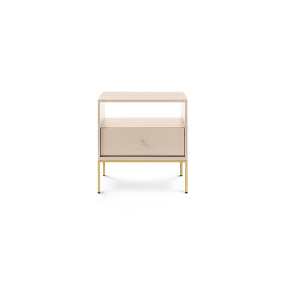 Kviat-natbord med skuffe, 54 x 57 cm, i modern classic-stil – billede 3