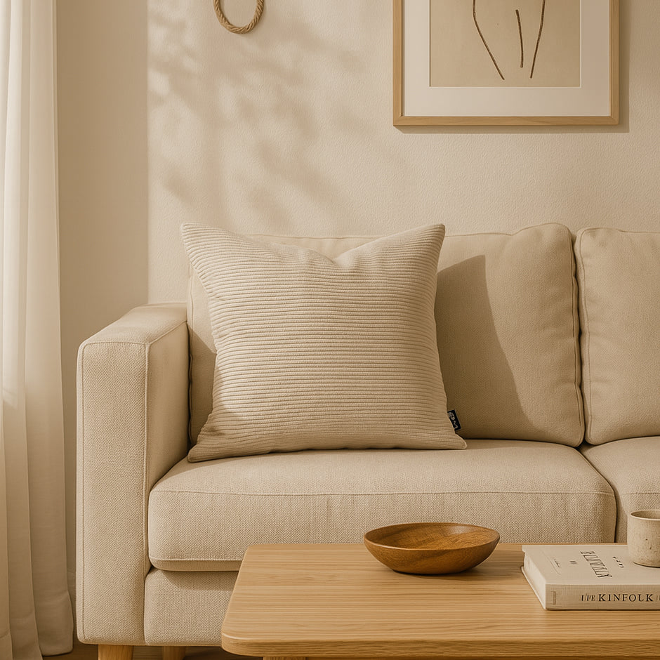 Poduszka dekoracyjna Sztruks 45×45 cm w stylu scandi i boho – zdjęcie 2