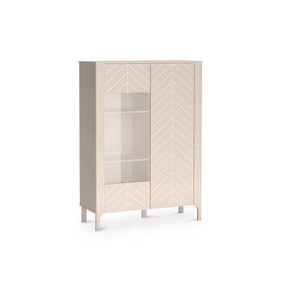 EKLIPSO 103x145 vitrineskab med glaspartier i moderne stil, farve: Kashmir – hovedbillede | Pillovely
