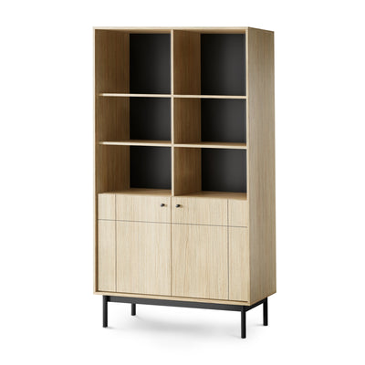 Vitrineskab 104 x 185 cm i japandi-stil | Sabi Linea-eg