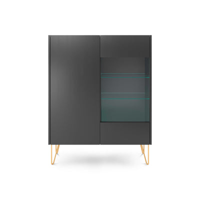 Ballada-vitrineskab med glasfront, 97 x 122 cm, i glamour-stil – billede 3