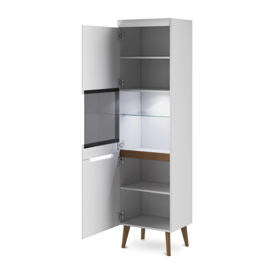 Glasvitrineskab 53 x 197 cm i skandinavisk stil | Trava
