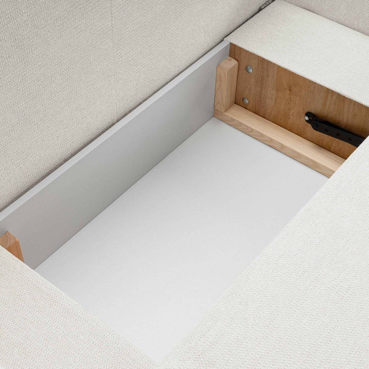 Olemo DL-hjørnesofa med sovefunktion, 248 cm, i moderne stil, Aragon-stof – nærbillede af detaljer og struktur