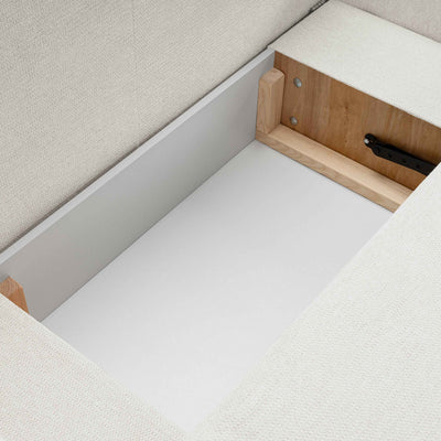 Olemo DL-hjørnesofa med sovefunktion, 248 cm, i moderne stil, Aragon-stof – nærbillede af detaljer og struktur