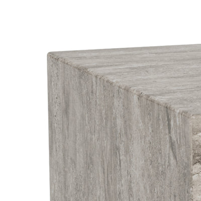 Sæt med 2 sofaborde med steneffekt i moderne stil – model Segmento – nærbillede af detaljer og struktur