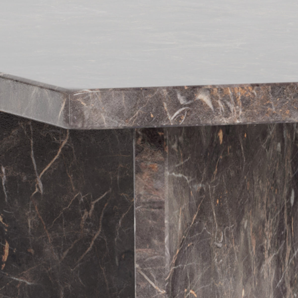 Plaris-sofabord 90x42 i elegant stil – nærbillede af detaljer og overflade