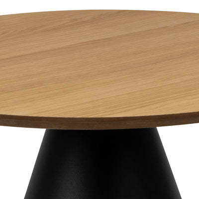 Det runde Talin-sofabord med en diameter på 65 cm i soft loft-stil – nærbillede af detaljer og overflade