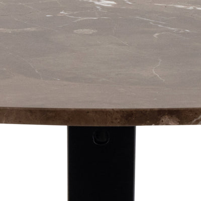 Det runde bord Morial 120x76 i elegant stil – nærbillede af detaljer og overflade