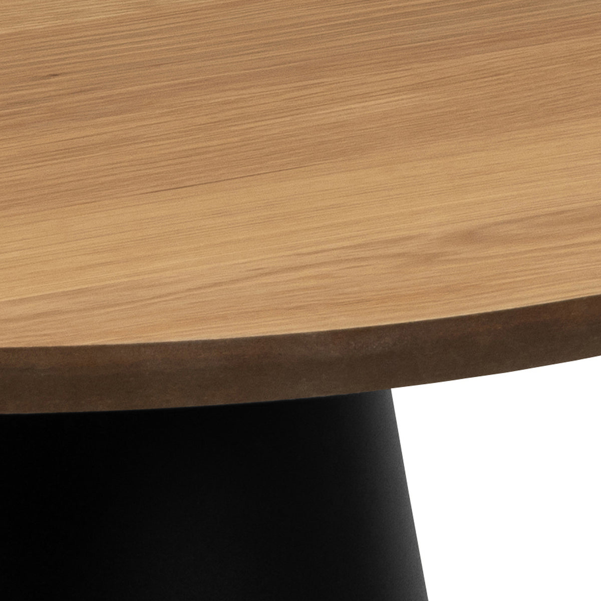 Det runde Talin-sofabord med en diameter på 45 cm i soft loft-stil – nærbillede af detaljer og overfladestruktur