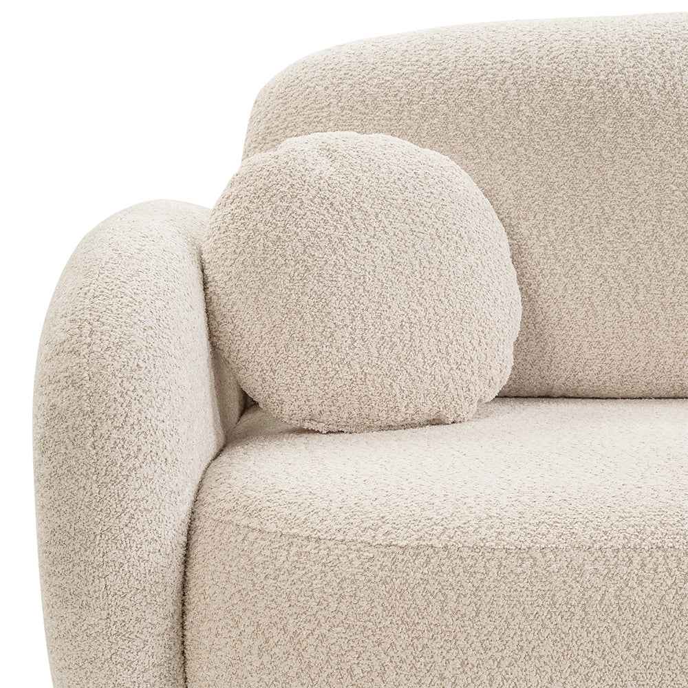 Olemo 4-personers hjørnesofa med sovefunktion i minimalistisk stil, Abriamo-stof – nærbillede af detaljer og struktur