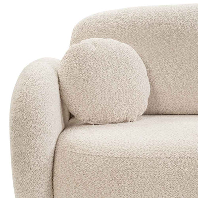 Olemo 4-personers hjørnesofa med sovefunktion i minimalistisk stil, Abriamo-stof – nærbillede af detaljer og struktur