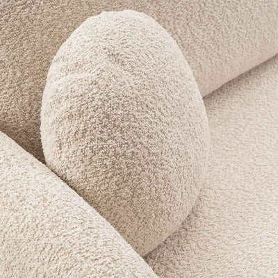 Olemo 4-personers hjørnesofa med sovefunktion i minimalistisk stil, Abriamo-stof – nærbillede af detaljer og struktur